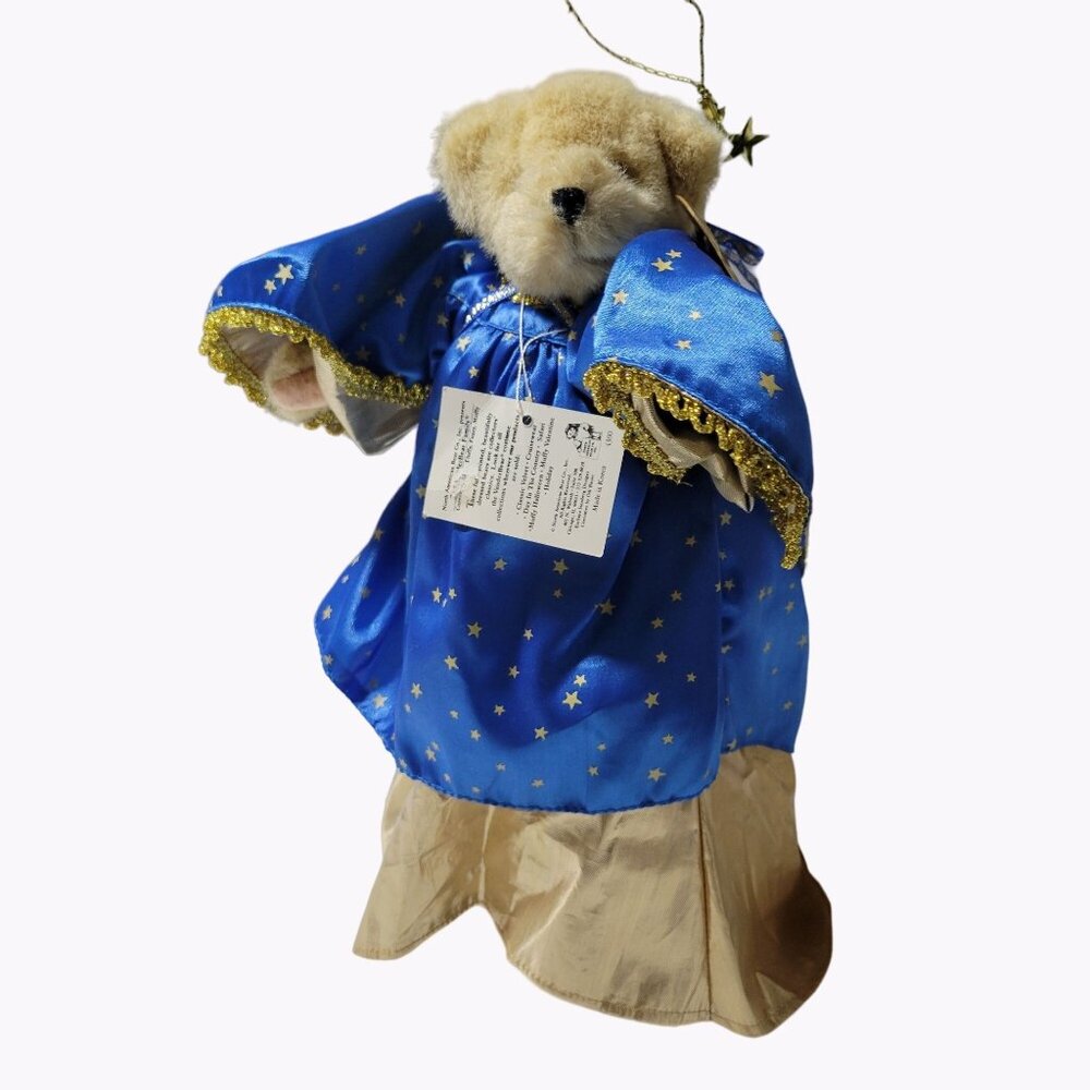 Vintage 80s Muffy VanderBear Muffy Angel Bear 8 inch Plush Christmas Tree Topper